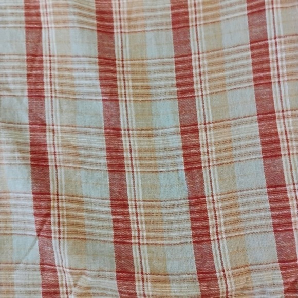 Liverpool  Mens Plaid Shirt Button Up Short Sleeve Casual linen/ cotton blend - Picture 3 of 7